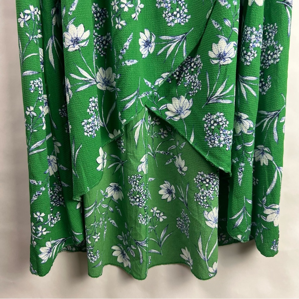 Knit Works Green Floral Smocked Off Shoulder Dress Girls Size 14 Summer - Picture 5 of 12